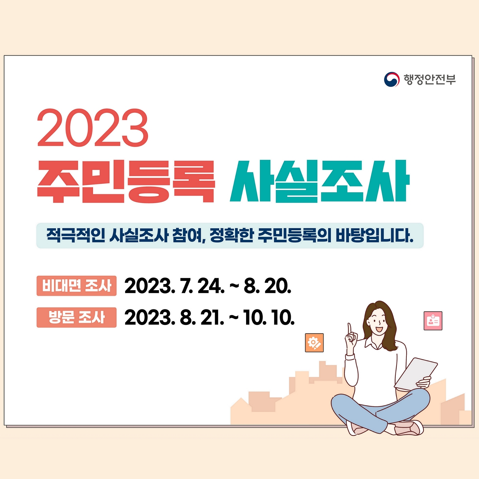 2023년 주민등록 사실조사